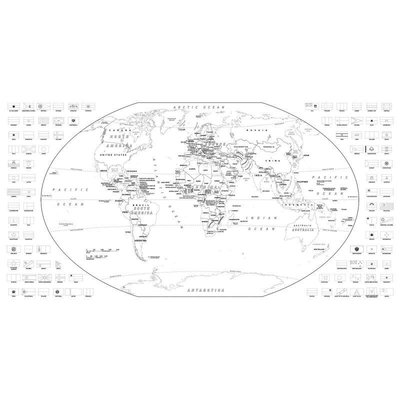 Carte du monde à colorier