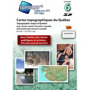 Québec V6 1: 20 000 Topo 3D pour gps Garmin - Quebec V6 1: 20 000 3D Topo for Garmin GPS