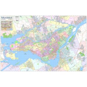 Carte murale de Montréal et environs - Montreal et vicinity wall map