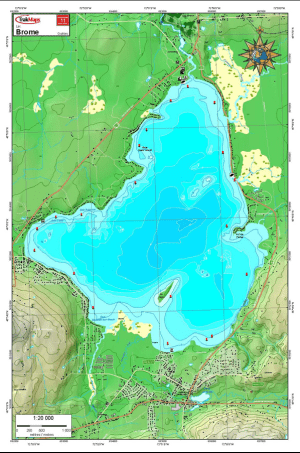 Lac Brome carte marine TrakMaps