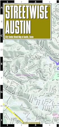 Austin city map laminated Streetwise Michelin