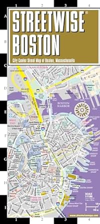 Boston city map laminated Streetwise Michelin