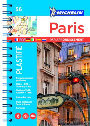 Paris by arrondissement road map Michelin