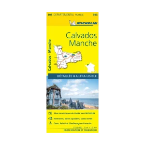 Calvados et Manche. Carte routière Michelin #303