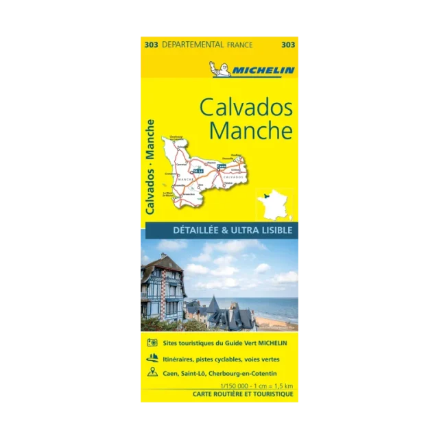 Calvados et Manche. Carte routière Michelin #303