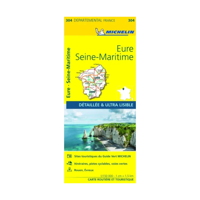 Eure et Seine-Maritime carte routière Michelin #304