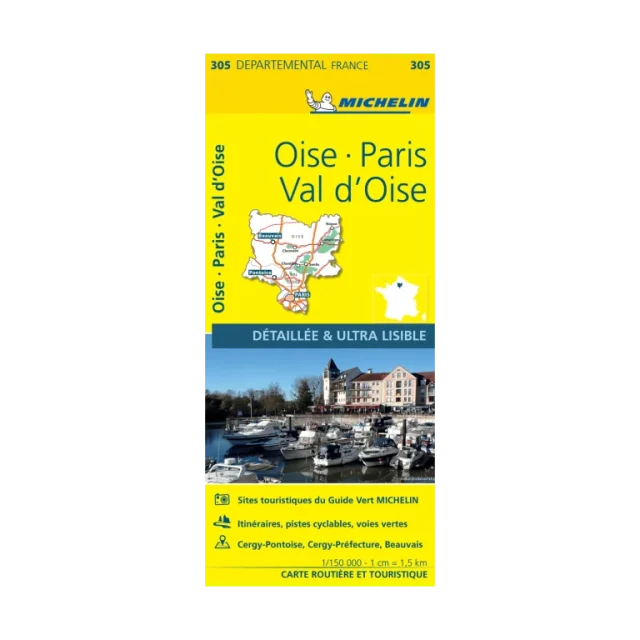 Oise, Paris and Val d'Oise road map Michelin #305