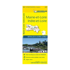 Indre-et-Loire et Maine-et-Loire carte routière Micheli #317