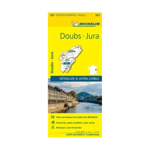 Doubs et Jura carte routière Michelin #321