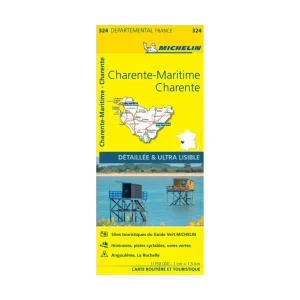 Charente and Charete-Maritime road map Michelin #324