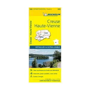 Creuse and Haute-Vienne road map Michelin #325