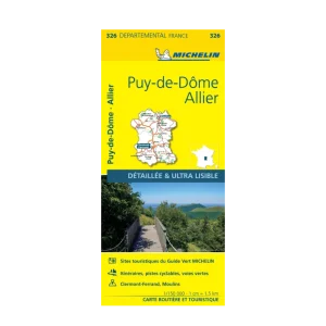 Bouches de l'Allier and Puy-de-Dôme road map Michelin #326