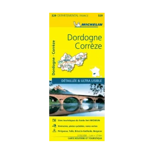 Corrèze and Dordogne road map Michelin #329