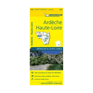 Ardèche et Haute-Loire carte routière Michelin #331