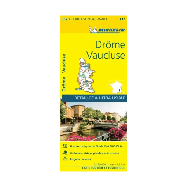 Drôme and Vaucluse road map Michelin #332