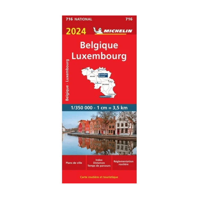 Belgique Luxembourc carte routière Michelin #716