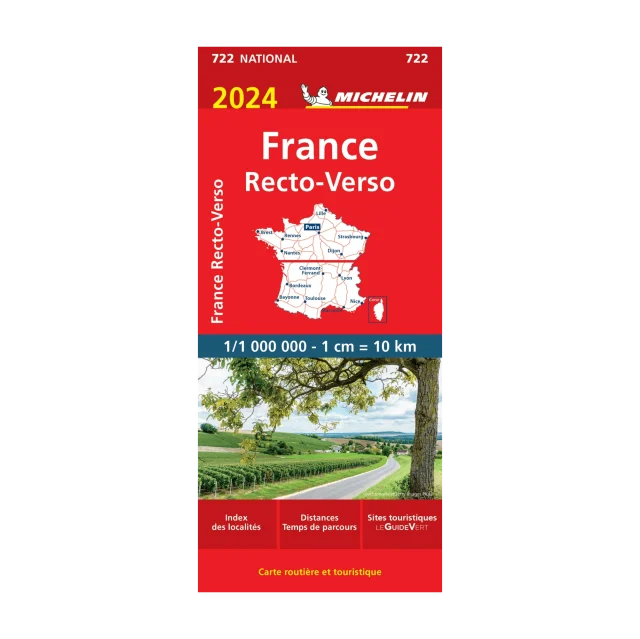 France double-sided road map Michelin #722