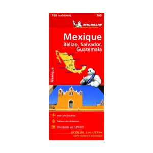 Mexique Bélize El Salvador Guatemala carte routière Michelin #765