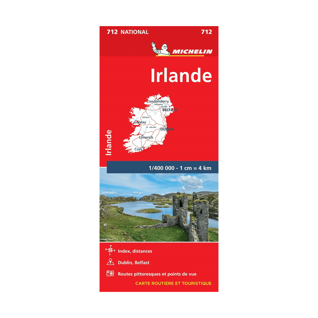 Ireland Road Map Michelin #712 - Aux Quatre Points Cardinaux