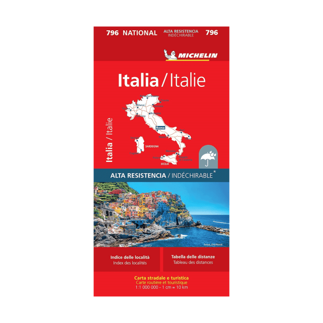 Italy untearable road map Michelin #796