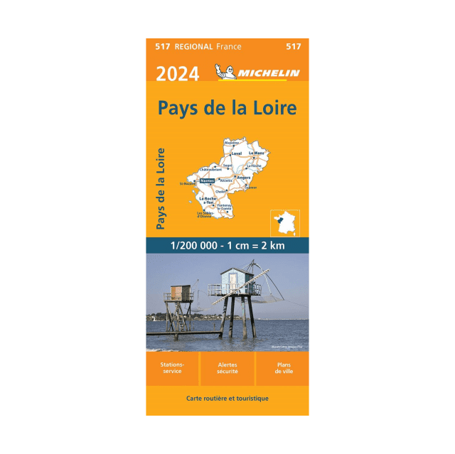 Pays de la Loire road map Michelin #517