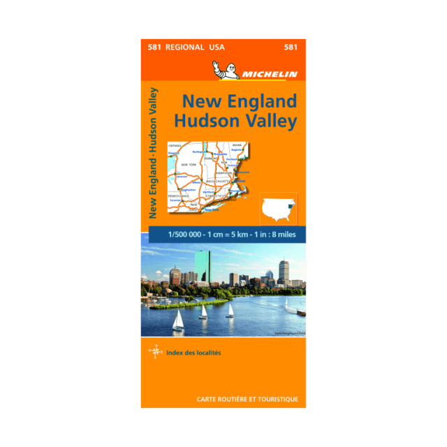 New England Hudson Valley road map Michelin #581