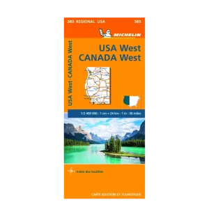 United States West Canada West road map Michelin #585