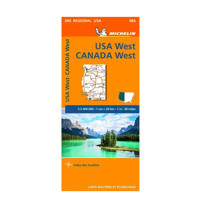 United States West Canada West road map Michelin #585