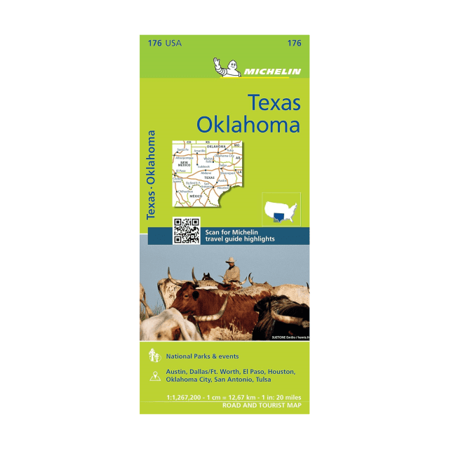 Texas Oklahoma road map Michelin #176