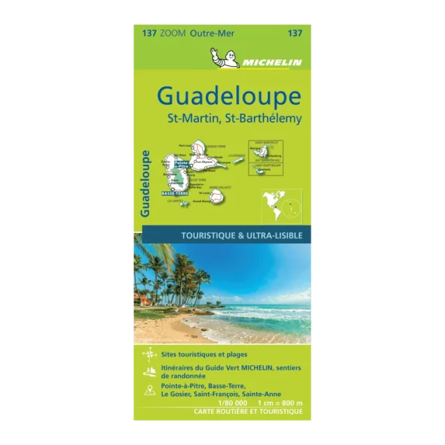 Guadeloupe carte routière zoom Michelin #137