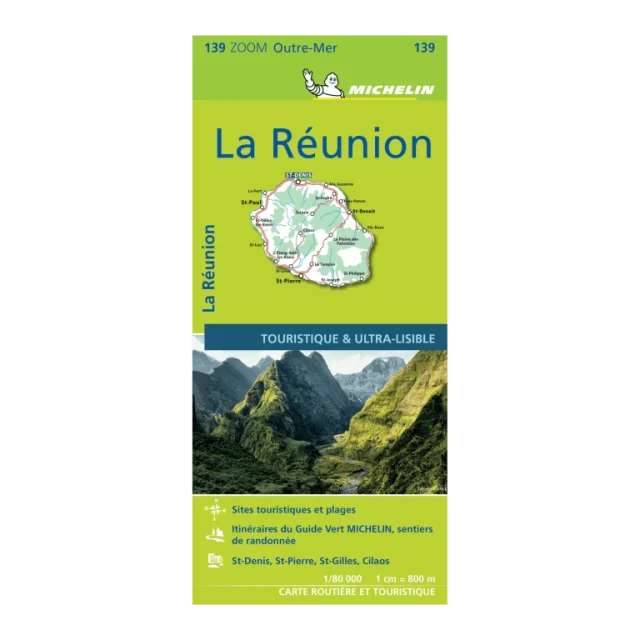 La Réunion carte routière Zoom Michelin #139