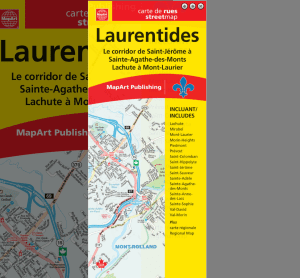 Laurentides - Paper road map MapArt