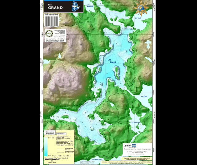 Lake Grand #143 - TrakMaps Lake Chart