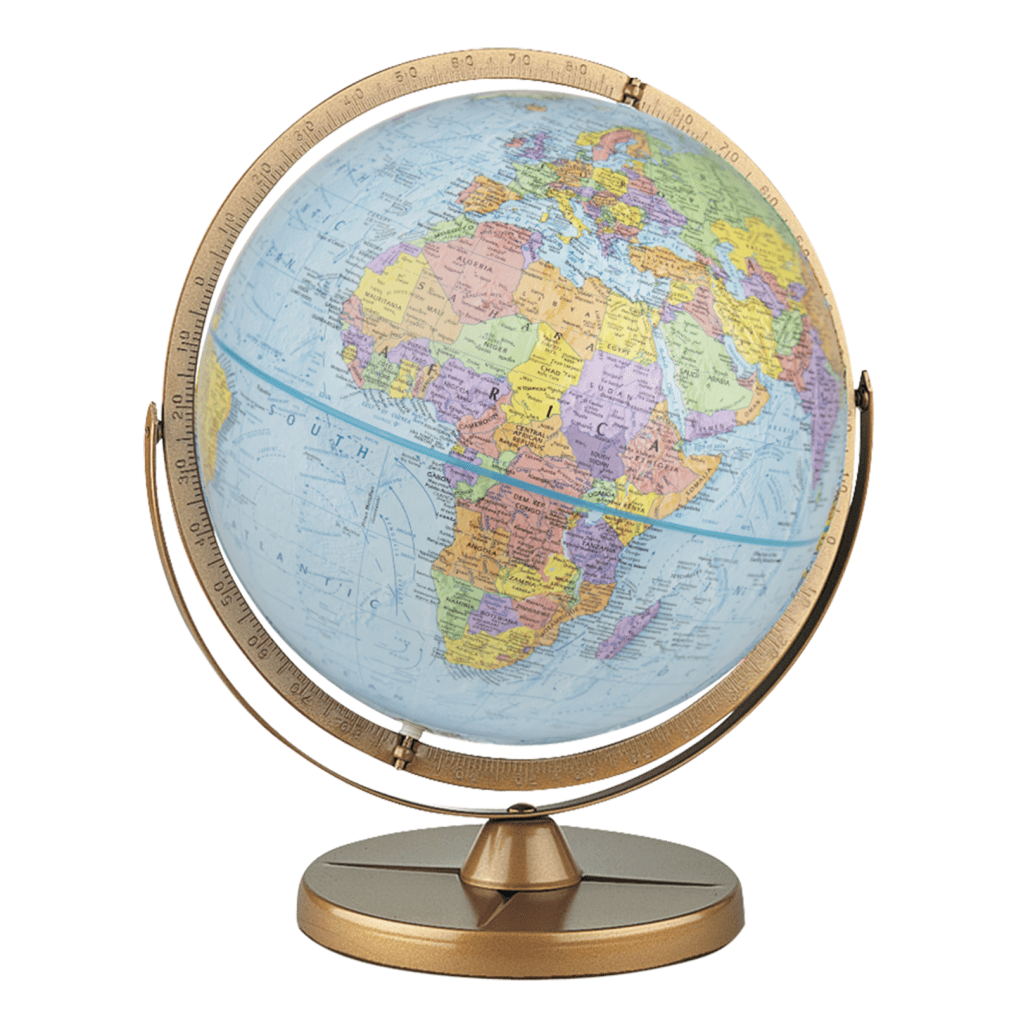 Globe terrestre Pioneer - Pivotant - français ou anglais