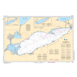 Carte marine chart 2100 Lac Érié Lake Erie