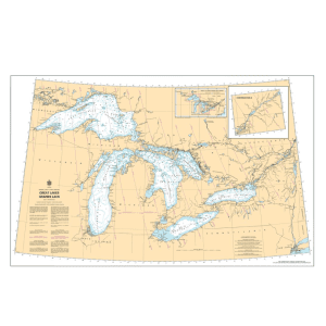 Carte marine chart 2400 Grands Lacs Great Lakes