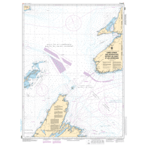 Carte marine chart 4022 Détroit de Cabot et les approches