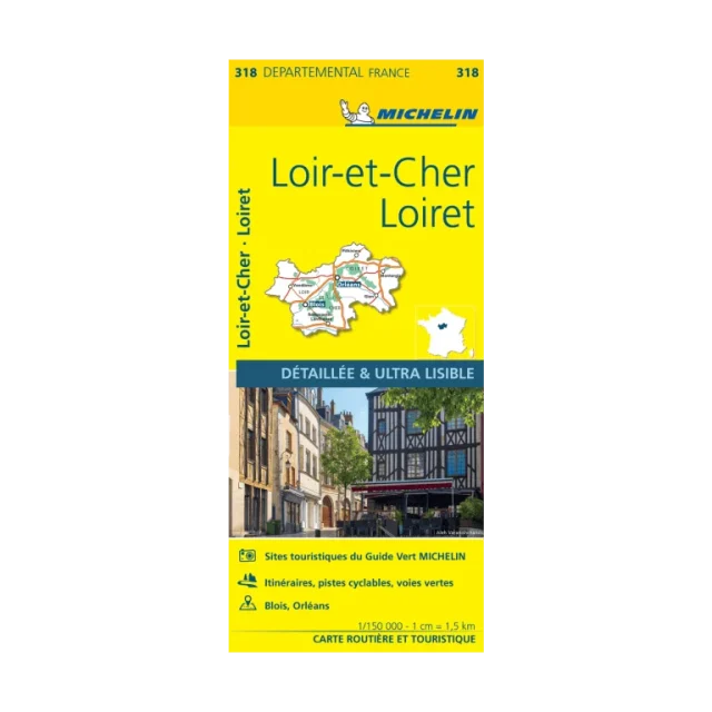 Loiret et Loir-et-Cher carte routière Michelin #318