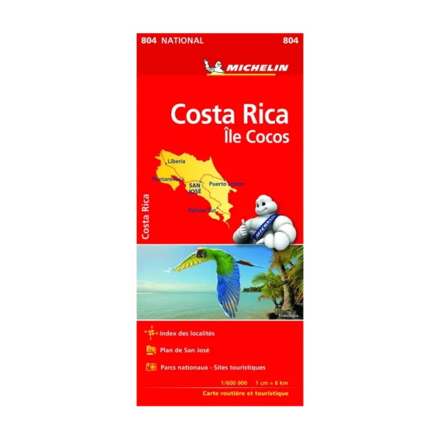 Costa Rica Ile Cocos carte routière Michelin #804