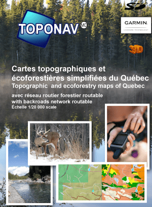 Bundle Topo Québec V6 et Écoforestier 3D pour gps Garmin