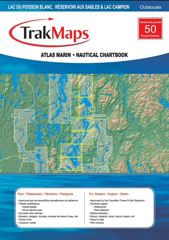 lac du poisson blanc reservoir aux sables lac campion carte marine trakmaps atlas marin TrakMaps