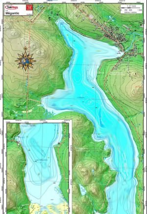 Carte de lac TrakMaps lac megantic