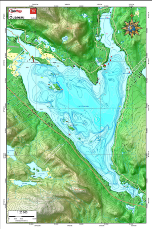 Carte de lac TrakMaps lac ouareau