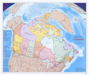 Canada (MCR0102- MCR0105) - carte murale