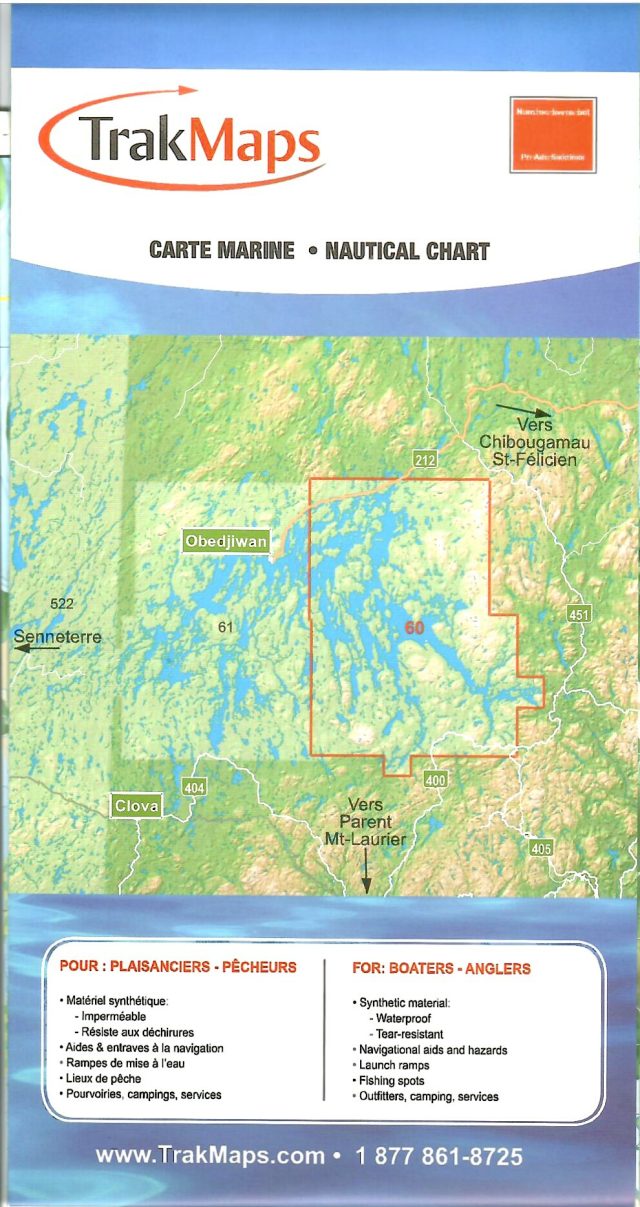 Réservoir Carte nautique TrakMaps