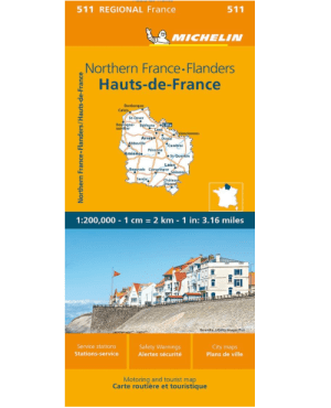 Hauts-de-France - Carte routière - Michelin 511
