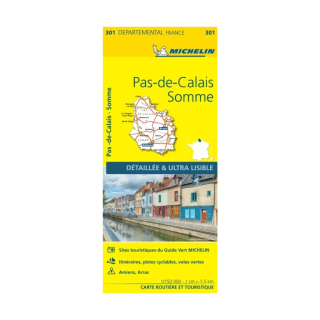 Pas-de-Calais et Somme carte routière Michelin #301