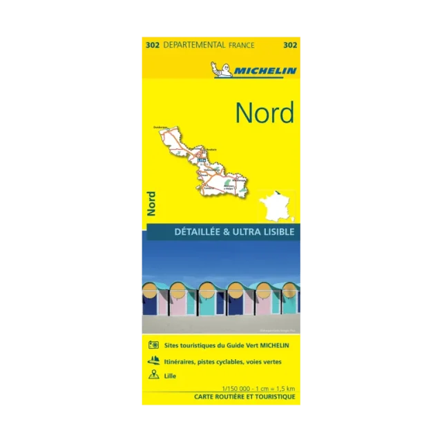 France Nord carte routière Michelin #302