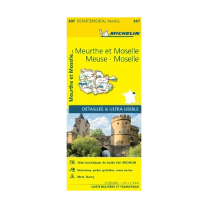 Meurthe-et-Moselle, Meuse, Moselle road map Michellin #307