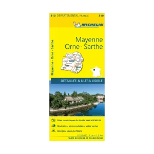 Mayenne, Orne and Sarthe road map Michelin #310